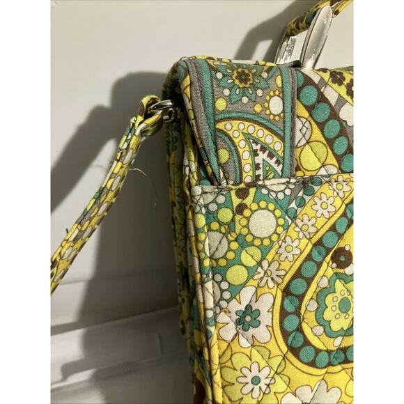 Vera Bradley Julia Lemon Parfait Crossbody Shoulder Bag, Turn Lock Closure, Sz M - Picture 5 of 14